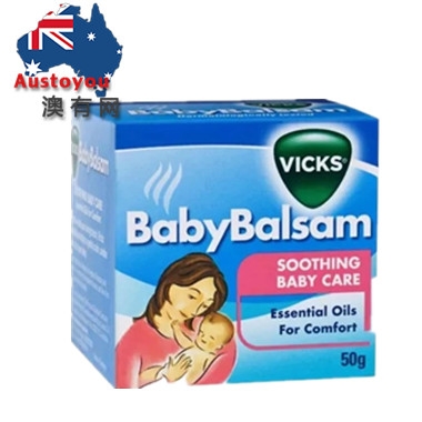 【下单现采】VICKS Baby Balsam宝宝婴儿童感冒舒缓膏 伤风止咳通鼻膏50g